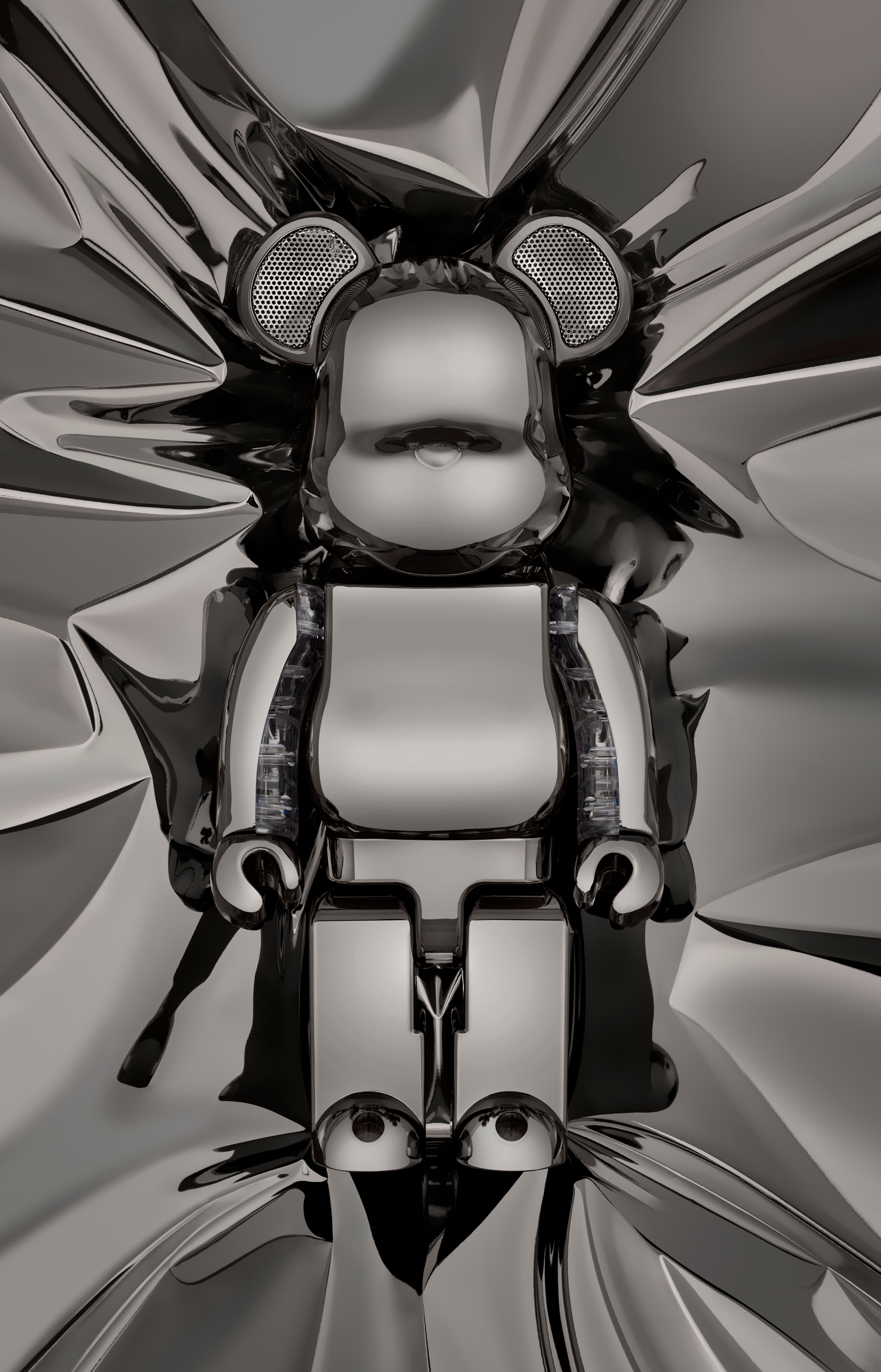 Chrome Collection — Platinum abstract ripple