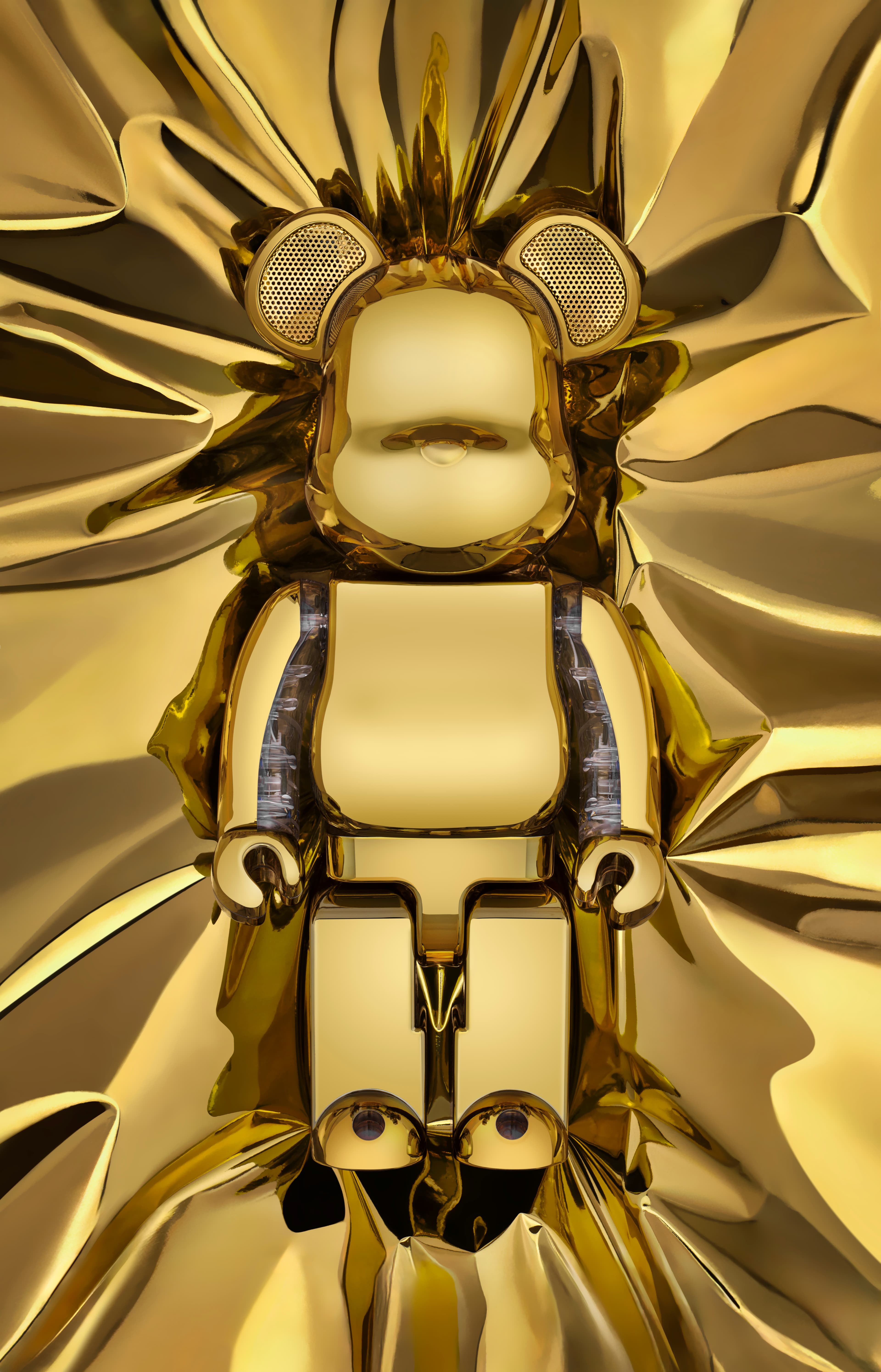 Chrome Collection — Gold abstract ripple