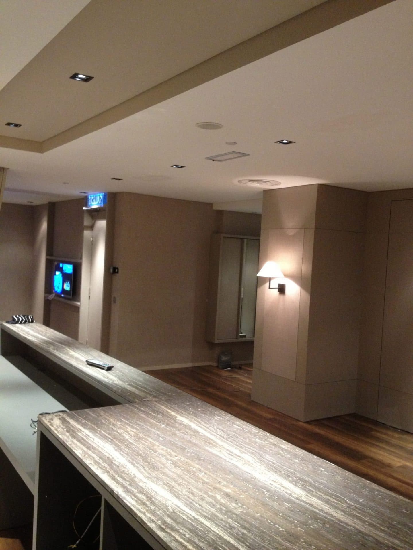 Speech-forward calibration for walkthroughs and presentations, keeping dialogue articulate while maintaining a refined sonic bed.