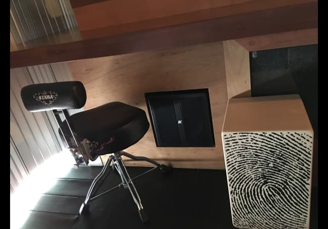 Primary bar and dining area with evenly distributed loudspeakers, voiced for clear speech and comfortable music levels across high tables and communal seating.