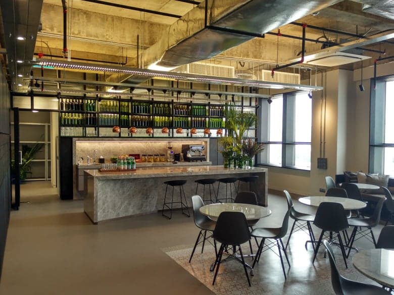 Hardware placement kept clean to preserve a professional interior language.